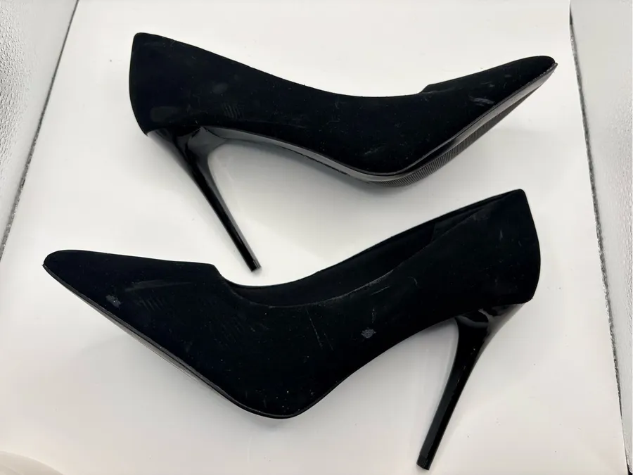 torrid Black Pointed Suede Stiletto Pumps