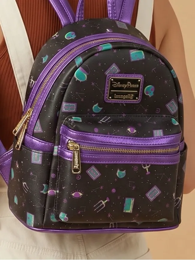 Hocus Picus Disney Parks Loungefly Black & Purple Mini Backpack