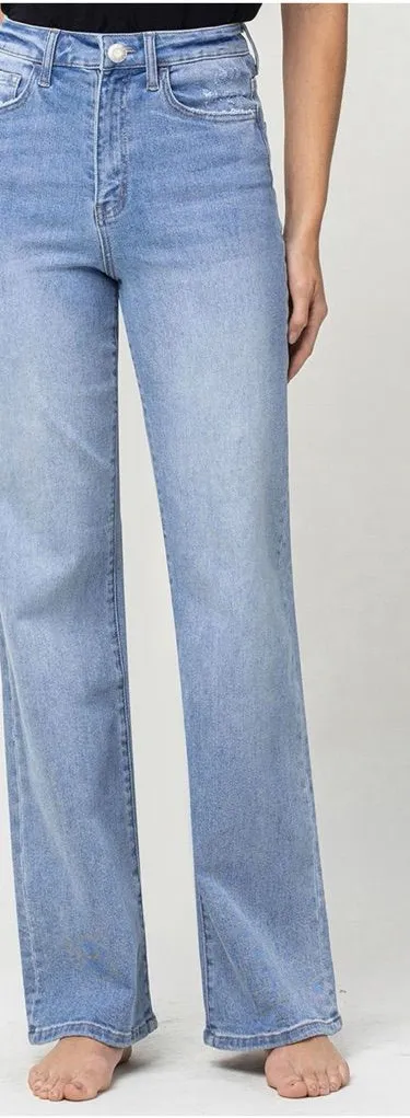 Vervet 90’s Baby Flare Jeans Size 28 High Rise Light Wash Denim