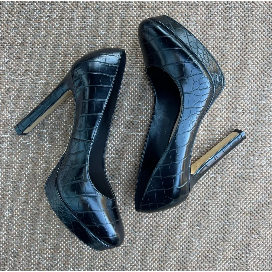 ALDO woman's size 7.5 Crocodile Embossed Platform Stiletto Heel Pumps Shoes
