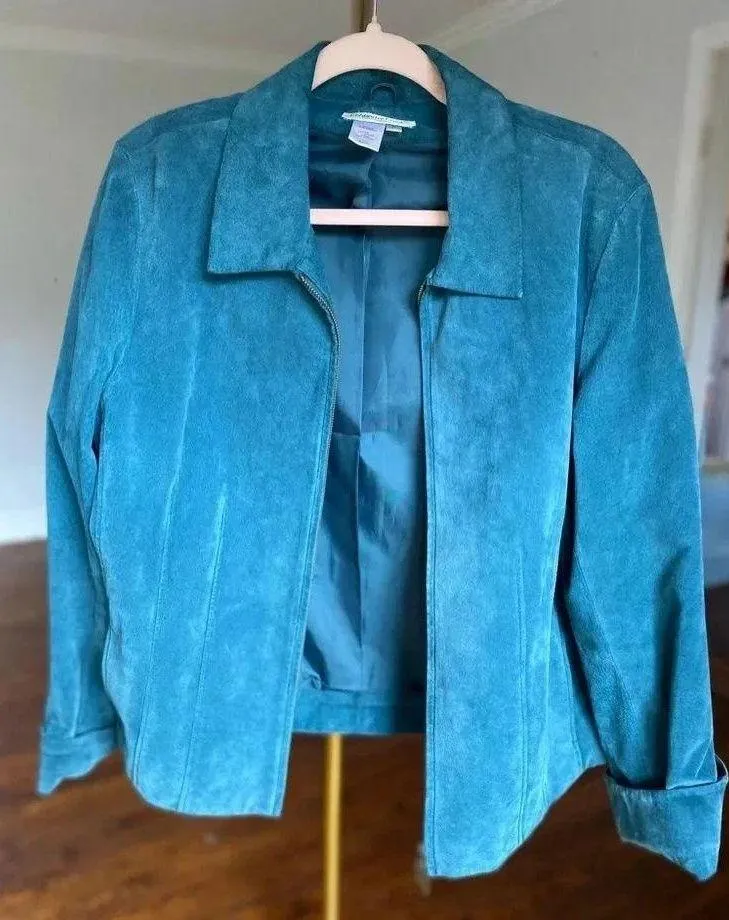 Vintage Coldwater Creek Leather Jacket Biker Moto Coat Downtown Streetwear Retro