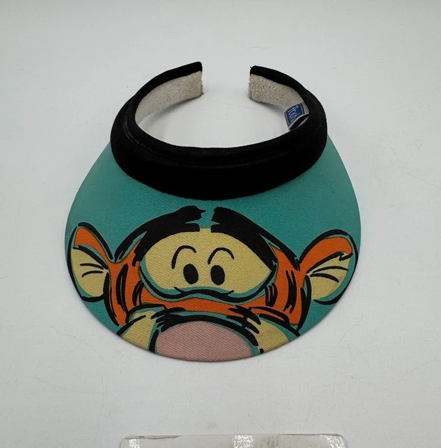Vintage Disney Winnie The Pooh Tigger Sun Visor Hat Accessory Network Cotton