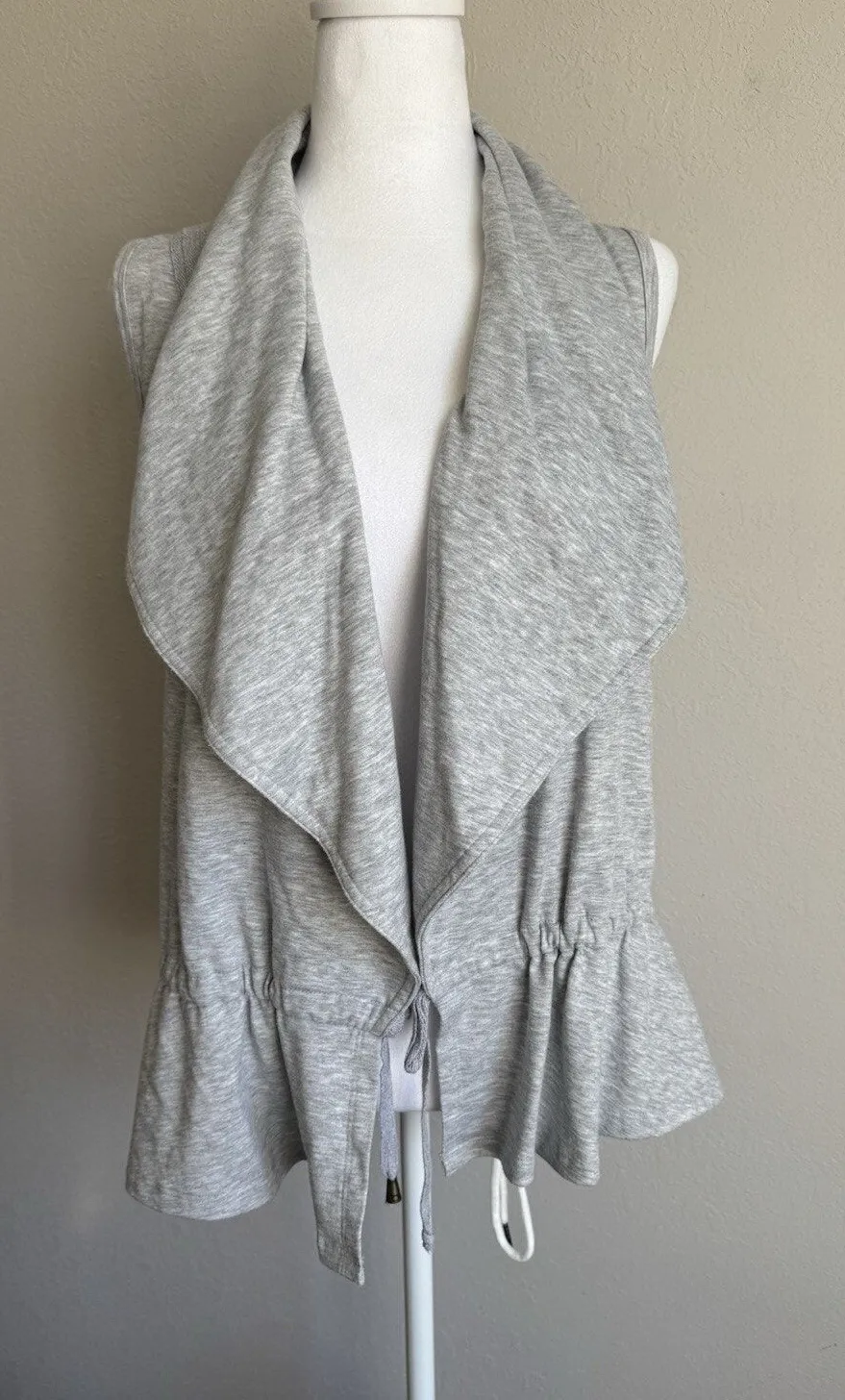 Bebe Heather Gray Sweatshirt Vest Women’s S 105UD102-H661 Casual Y2K Athleisure