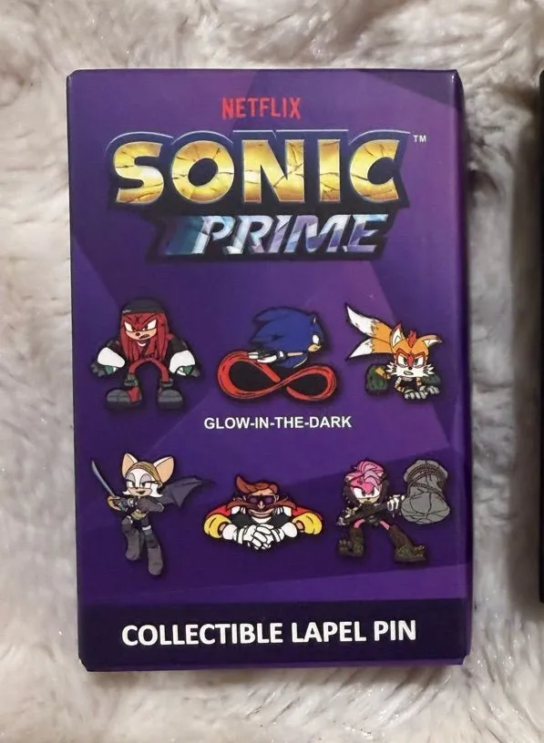 Sonic The Hedgehog Sonic Prime Characters Blind Box Enamel Pin Blue