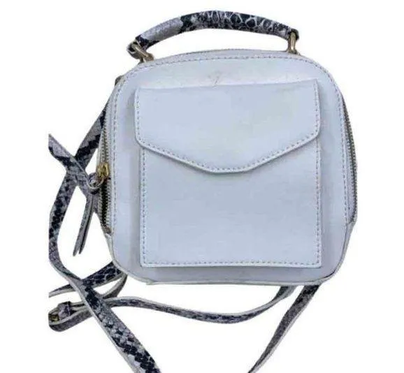 Free People Faux Leather White Back Pack