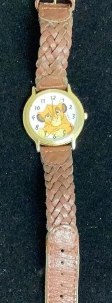 Vintage Timex Women's Brown Disney Lion King Watch SKU 156