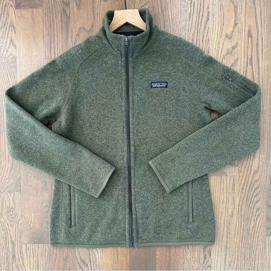 EUC Patagonia Women's Better Sweater Full Zip Fleece Jacket Industrial Green M