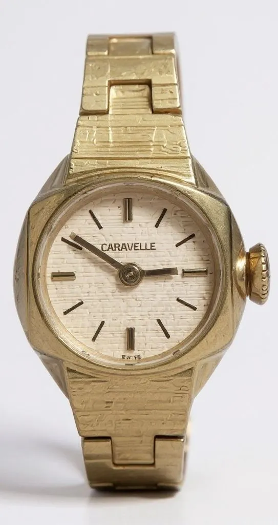 Vintage Caravelle by Bulova Gold Tone Women's Manual Wind Up Watch Swiss Made