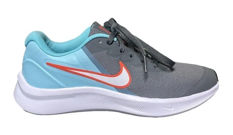 Nike Star Runner 3 Women's Gray/Aqua Sneakers Size 5.5
