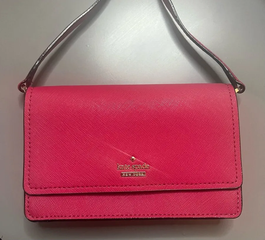 Kate Spade Cameron Pink Saffiano Leather Flap Crossbody Bag NWOT