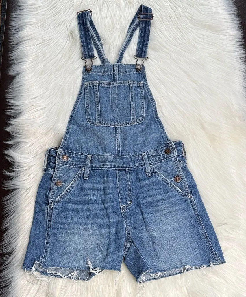 Abercrombie Blue Denim Short Overalls