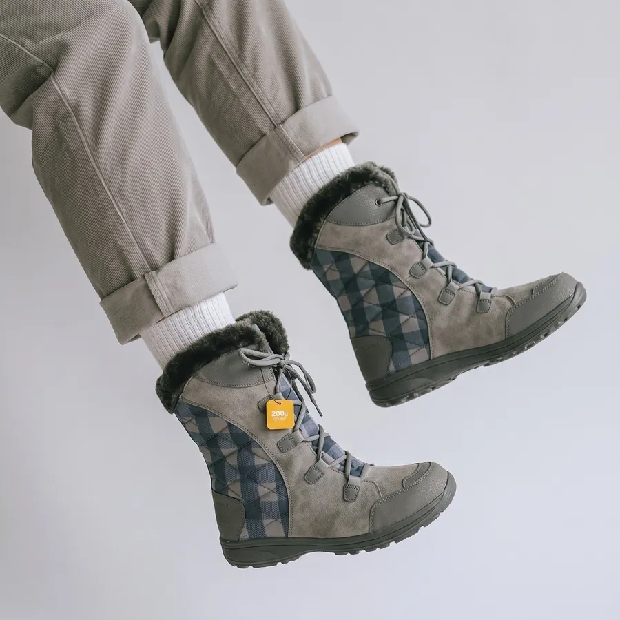 Columbia Women's Ice Maiden II Omni Grip Snow Boots - Size 11 Charcoal/Blue