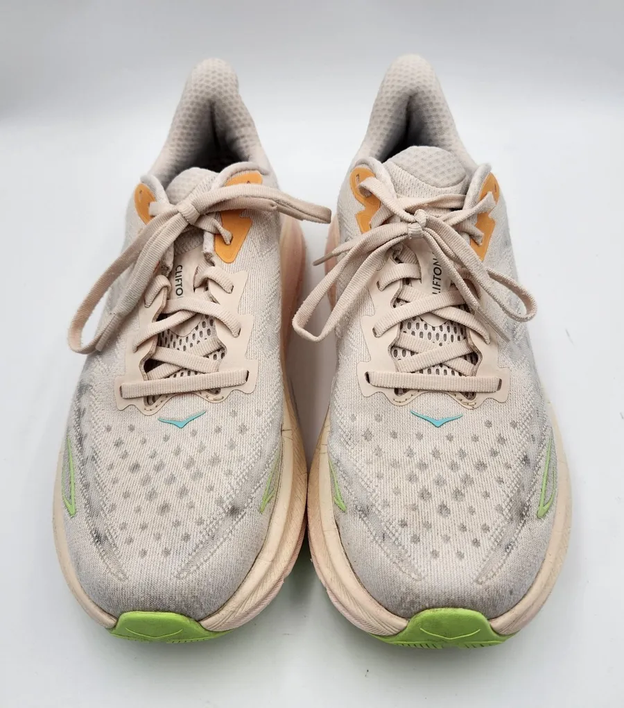 Hoka One One Clifton 9 1127896 VLS Womens 9B Sneakers Beige Astral Running Shoes Tan Size undefined