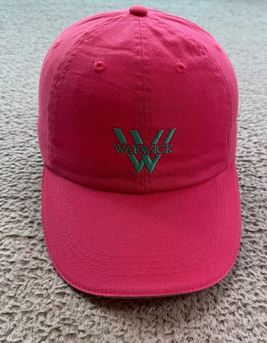 Vintage Warwick Paradise Island Bahamas Pink Embroidered Strapback Hat Cap