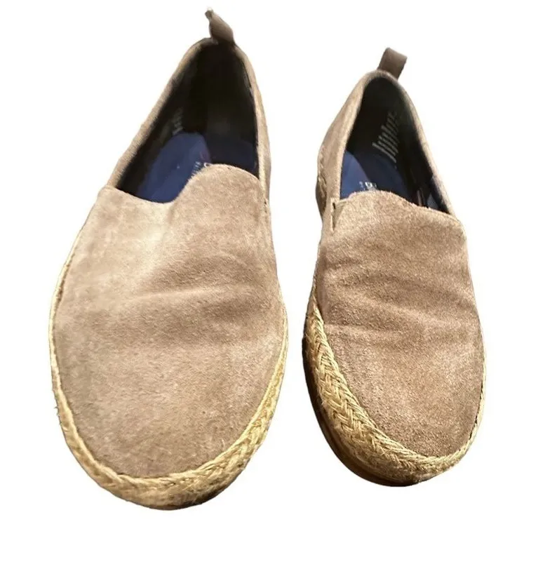 BLONDO WATERPROOF NEUTRAL SUEDE SLIPON CREAM TAN RUBBER SOLE SHOES 7