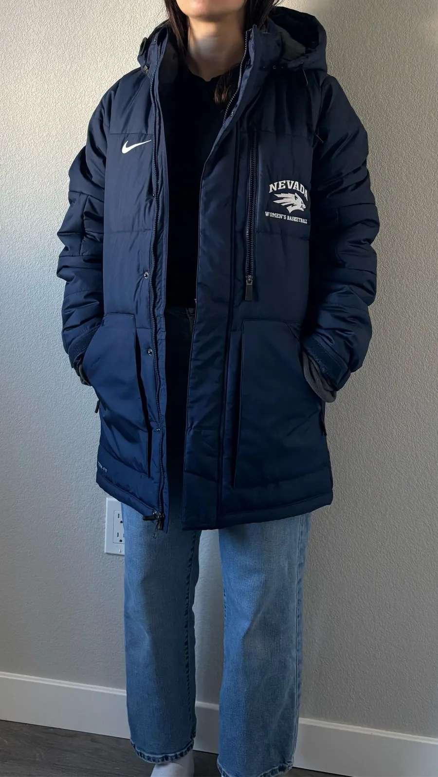 Blue Nike UNR Basketball Parka