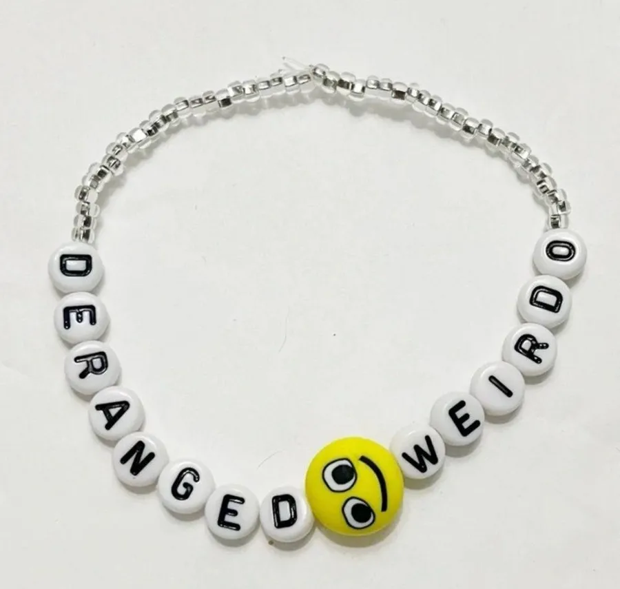Tour Friendship Bracelet Deranged Weirdo TTPD White