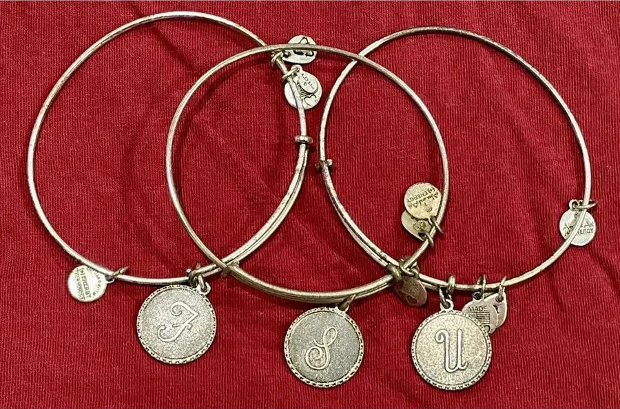 Alex and Ani Set/3 Silver FSU Bangle Bracelets - Florida State Seminoles