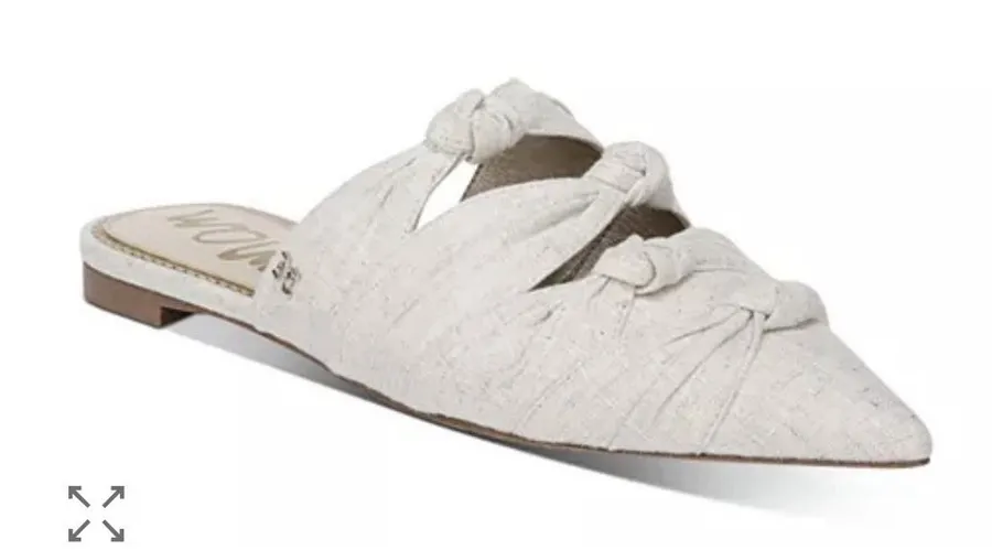 Sam Edelman Women's Shanti Mules Size 8 Medium Beige Linen