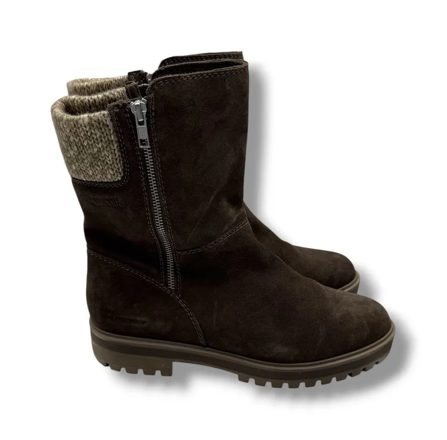 Cougar Neptune Boots 11 Stone Suede Winter Snow Warm Zip Cozy Comfort Wear Brown
