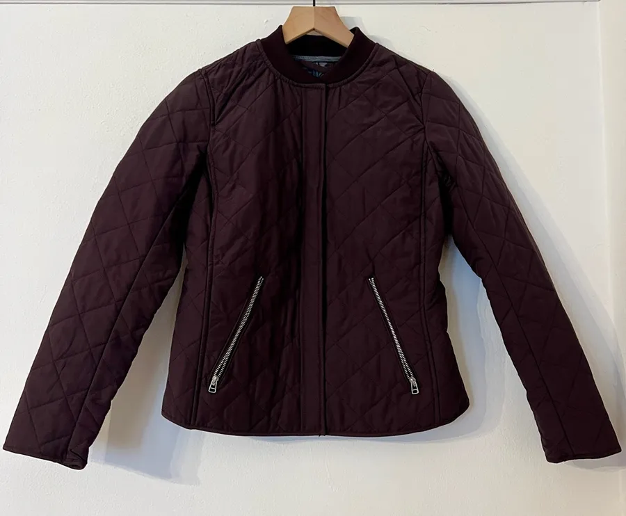 Gap Women’s Lightweight Quilted Button-up Jacket Brown sz small NWOT