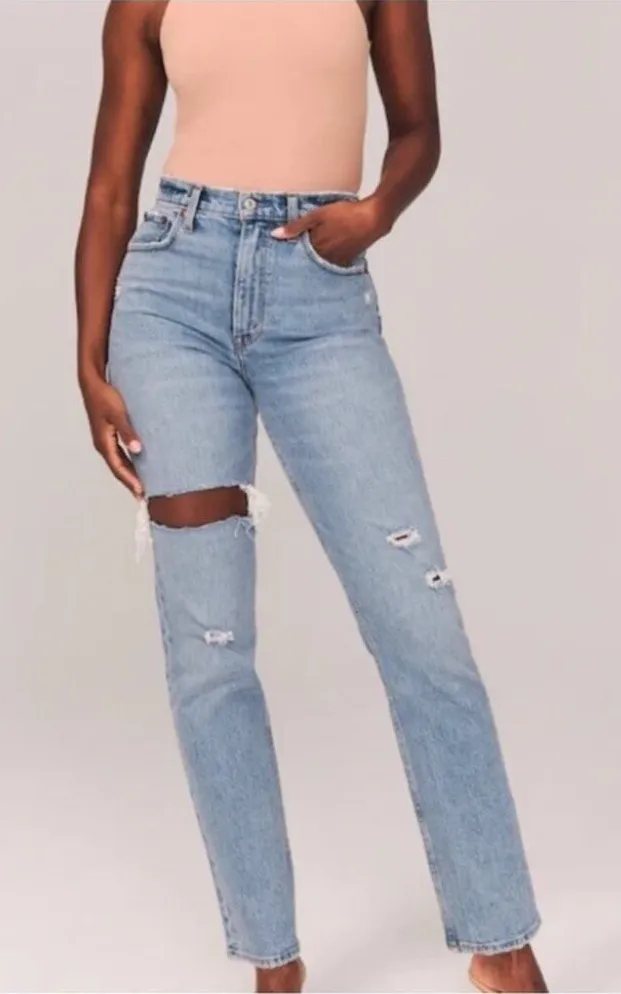 Abercrombie & Fitch Jeans Women's 4/27 90s Straight Ultra High Rise Curve Love