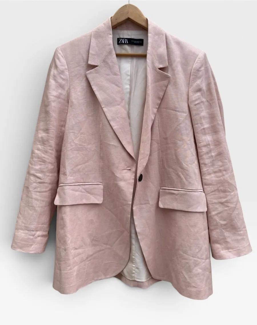 ZARA Linen Relaxed Blazer