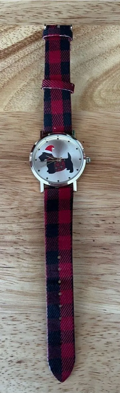 Festive Scottish Terrier Watch Red