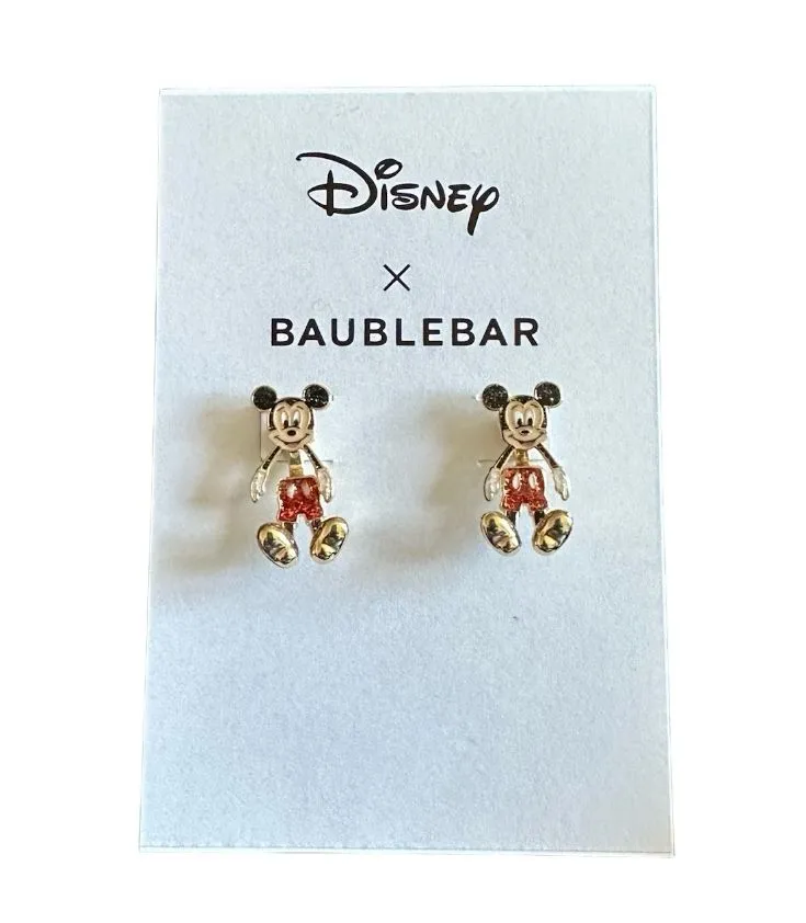 New Disney Baublebar Mickey Mouse Hugger Earrings