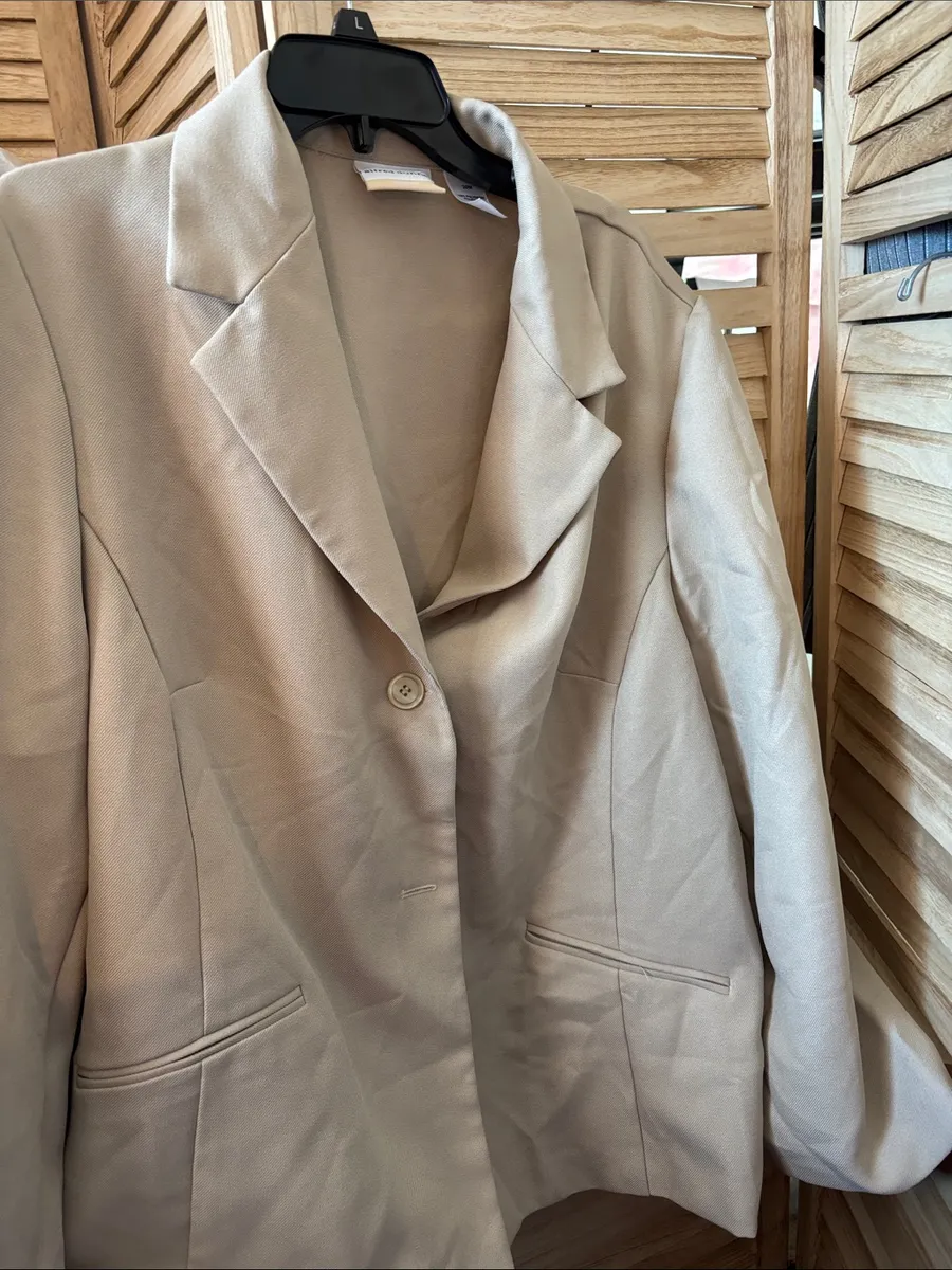 Alfred Dunner Beige Tailored Blazer 20W