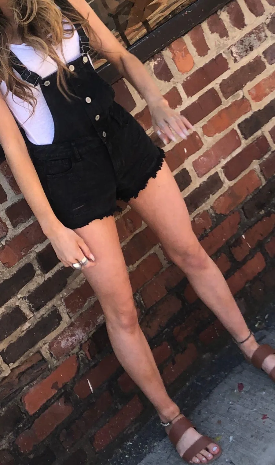 Black Shorts Overalls