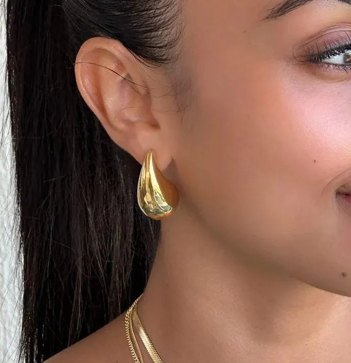 Gold Teardrop Earrings