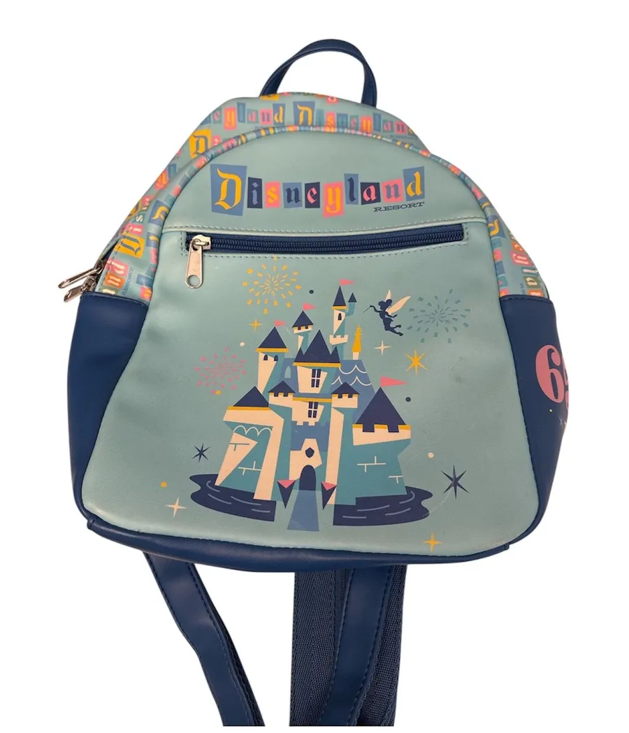 Disneyland Resort Castle Mini Backpack Tinkerbell w/castle adjustable straps
