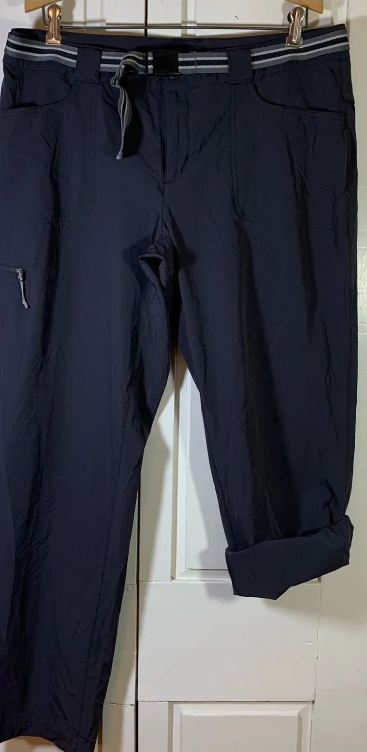 EMS Womens 14R Gray Nylon Stretch Cargo Hiking Pants Outdoor Adventure Gorpore