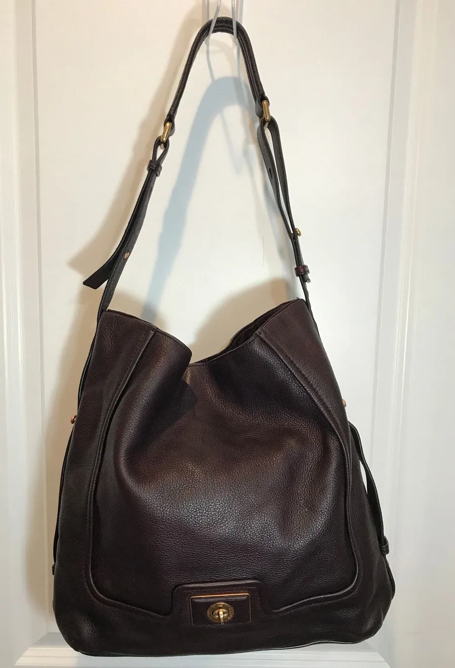 Marc by Marc Jacobs Black Pebbled Leather Hobo Bag EUC