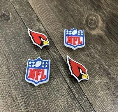 Arizona Cardinals Football Team Charm For Crocs Shoe Charms - 4 Pieces