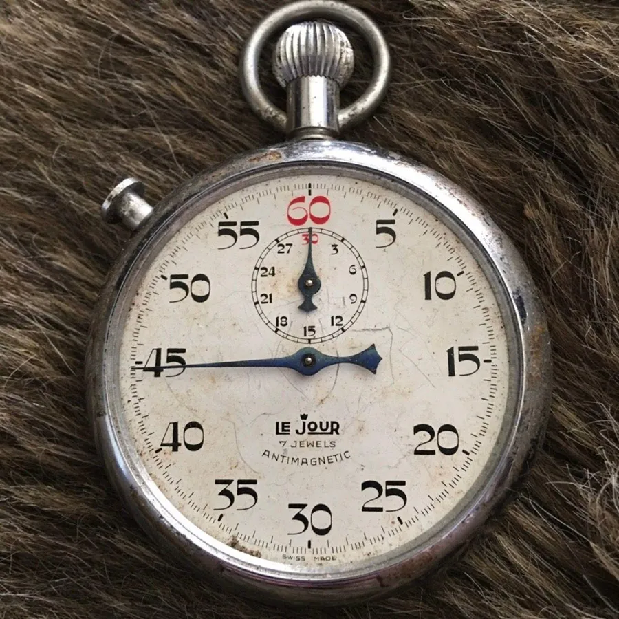 Vintage Swiss Le Jour antimagnetic stop watch