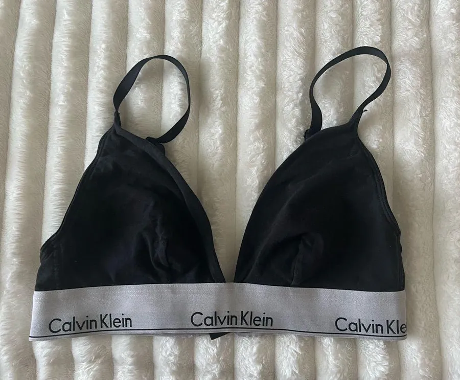 Calvin Klein Black and Gray Bra