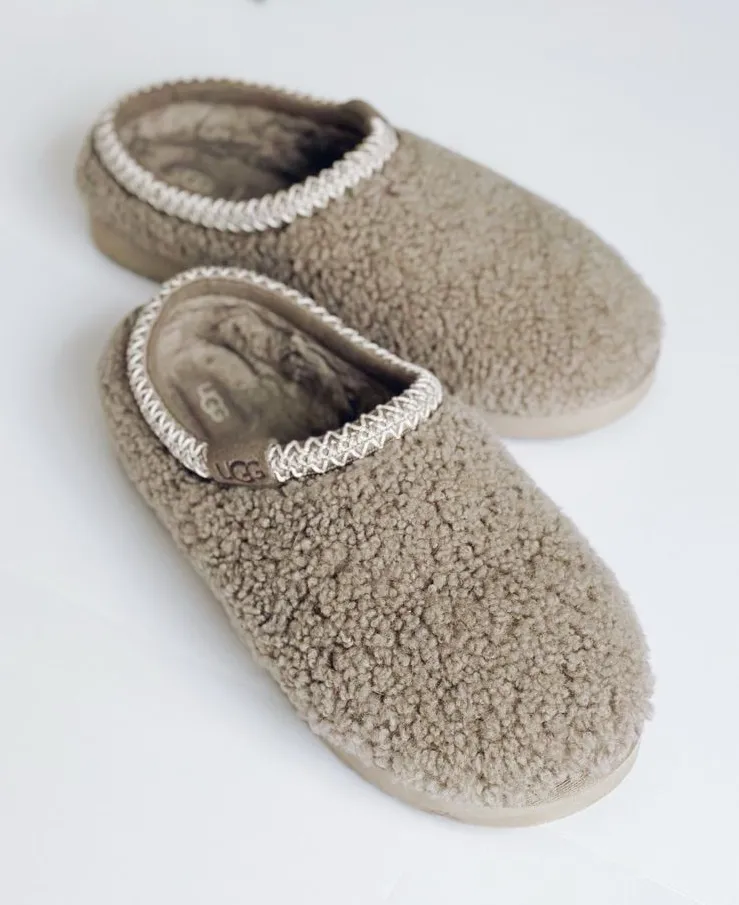 UGG Tazz Maxi Curly Genuine Shearling Slipper Grey