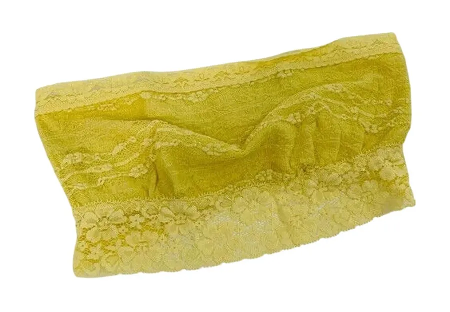 Free People Lace Bandeau Lemon Yellow Meri