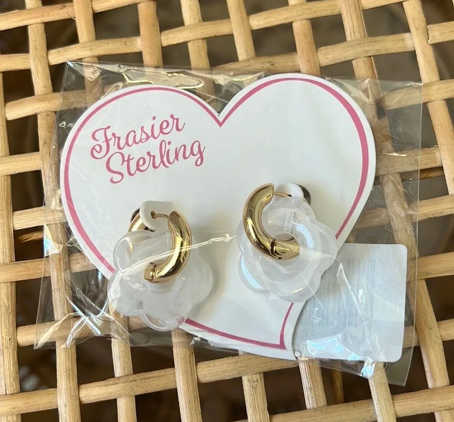 Flower girl Hoops in Coconut
