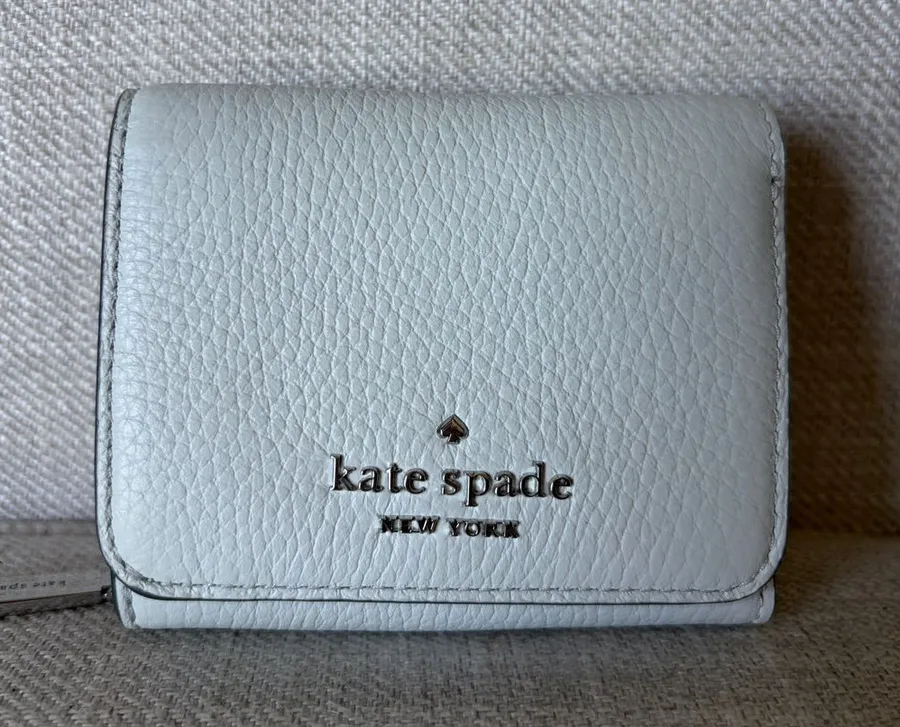 Kate Spade Moonlight Pebbled Leather Small Trifold Continental Wallet Leila