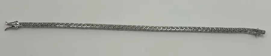 Moissanite Diamond Tennis Bracelet 4mm Round Cut VVS Silver 9 Inch New No Pass