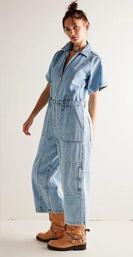 Free people On The Run Cropped Coverall