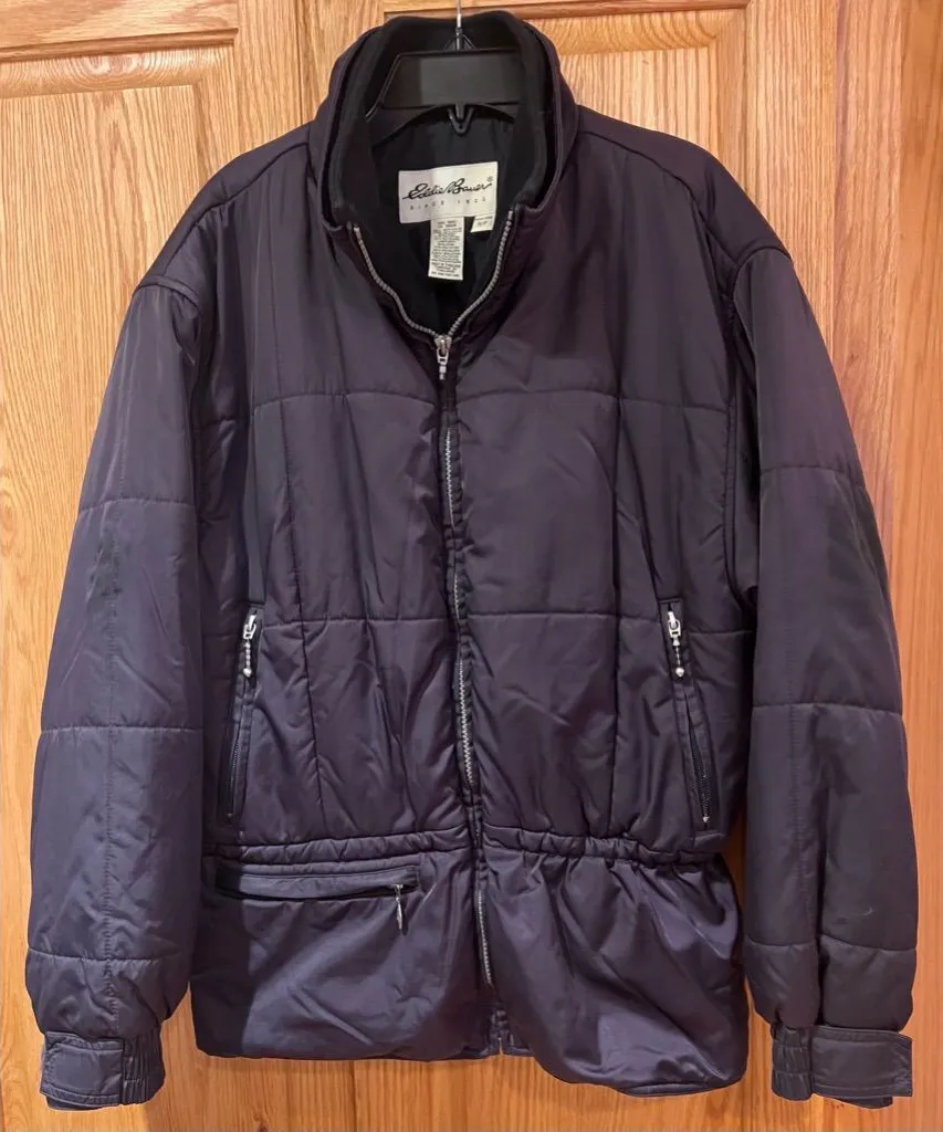 Eddie Bauer Thinsulate Full Zip Insulated Jacket Coat Deep Purple Size Small