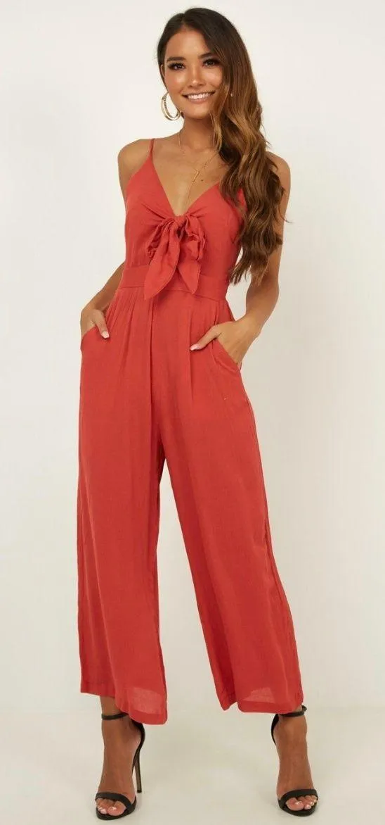 rust jumpsuit