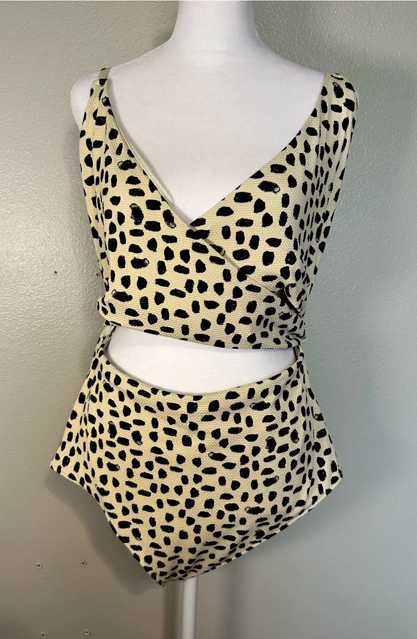 Aerie Pique Wrap One Piece Swimsuit Beach Size XXL Tall