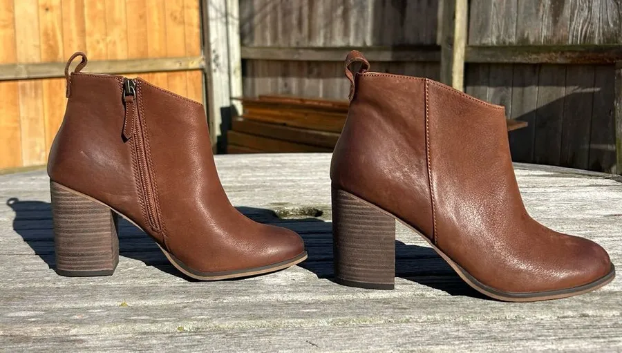 BP. Lance Leather Block Heel Bootie - Size 8