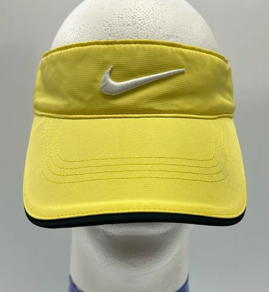 Nike Golf VRS 20XI Swoosh Logo Embroidered Adjustable Athletic Visor Yellow Hat