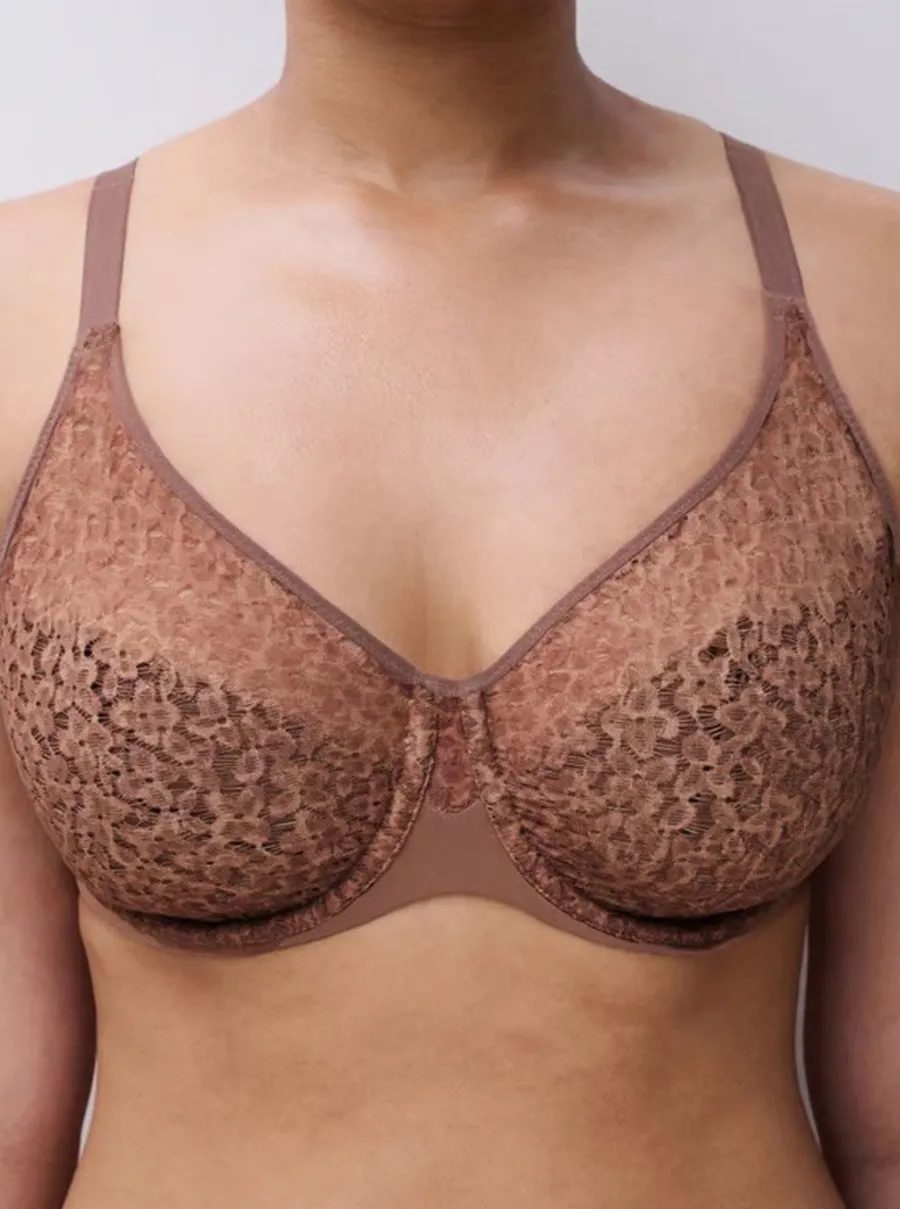 Chantelle NORAH 38D SEAMLESS COMFORT Super Soft BRA Brown Underwire 13F1 $88
